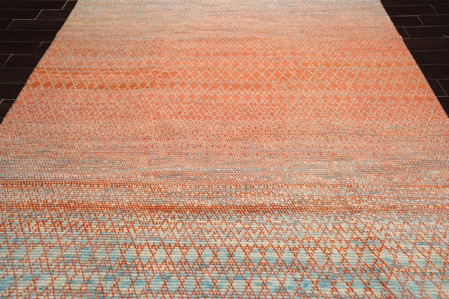 8'x 10' Hand Knotted 100% Wool Contemporary Modern Oriental Area Rug Orange-2