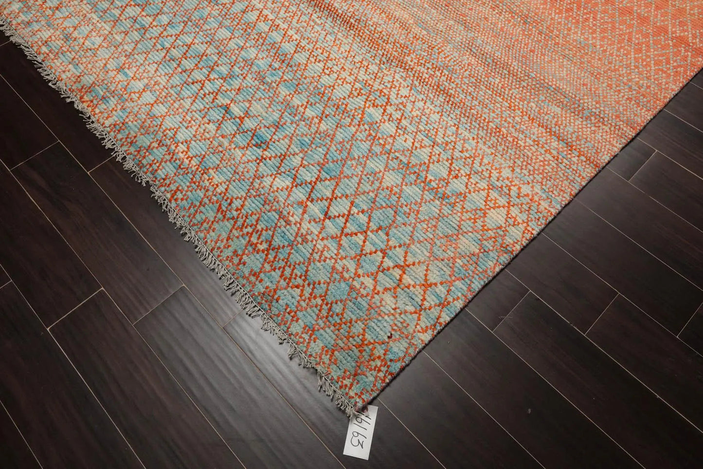 8'x 10' Hand Knotted 100% Wool Contemporary Modern Oriental Area Rug Orange-3