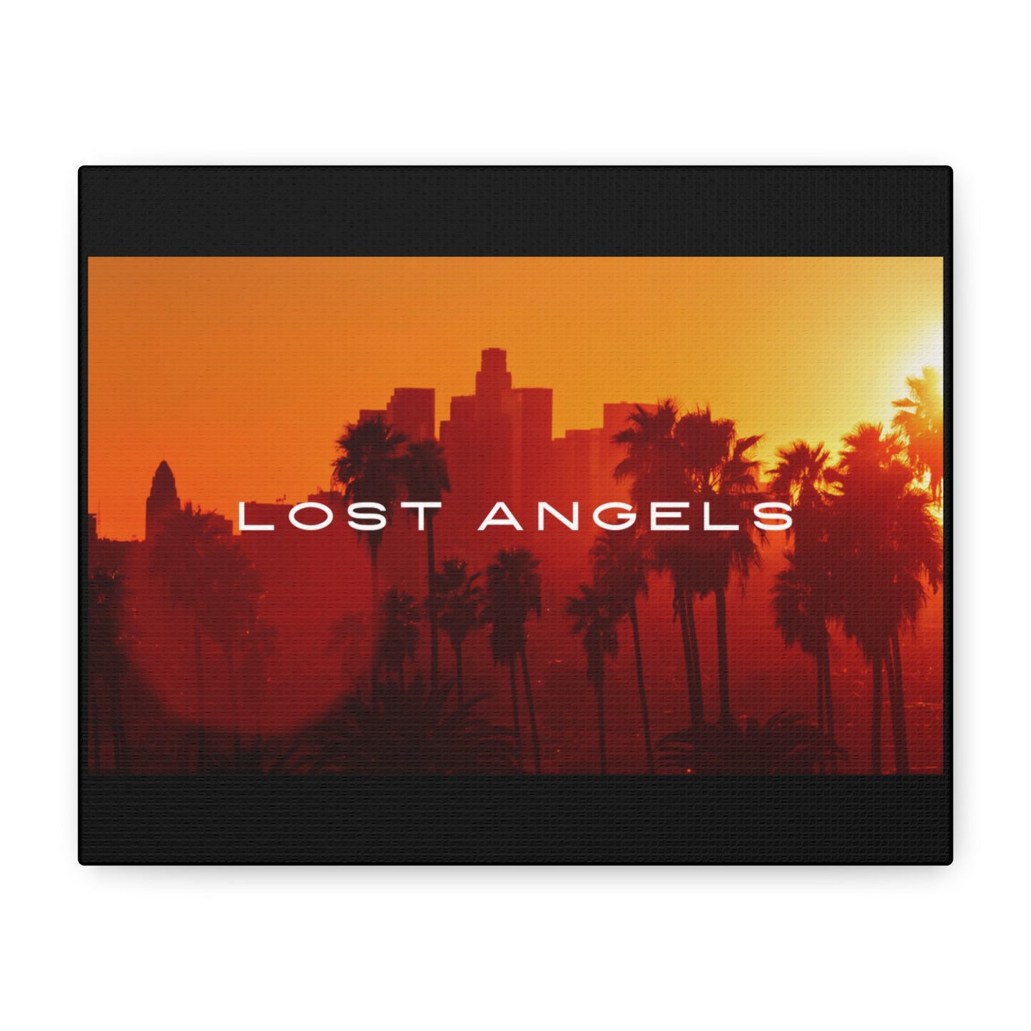 Lost Angels Wall Art Canvas | Sunset Cityscape Print, Home Decor, Gift for Art Lovers, Modern Living Room, California Vibe