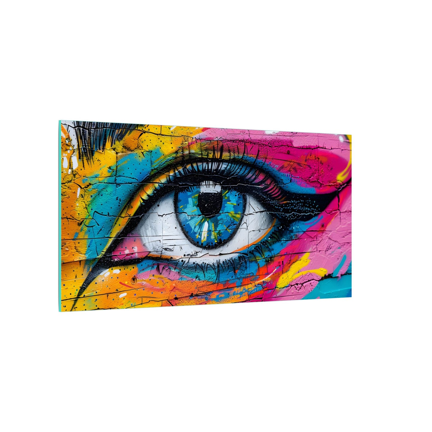 Colorful Eye Street Art Matte Canvas Print