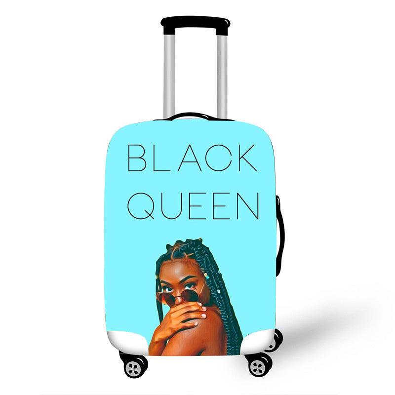 African Art Girl Travel Accessories Luggage Cover Suitcase Protection Baggage Dust Cover Stretch Fabrics 18-30inch