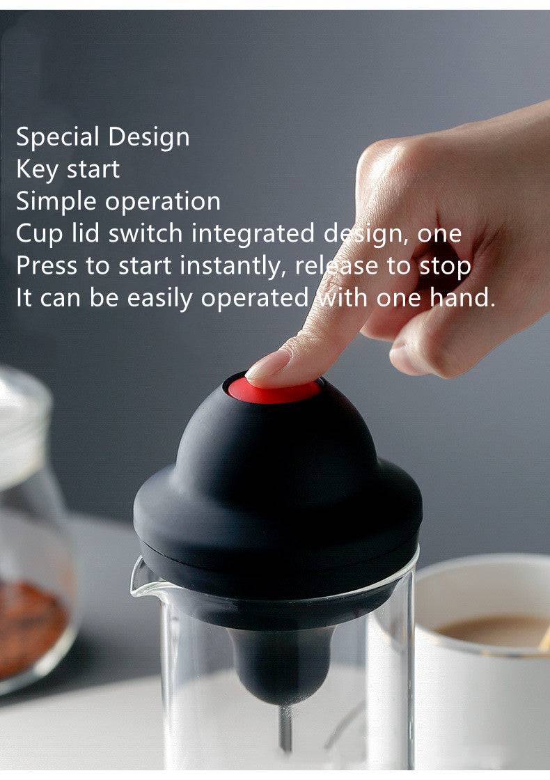 Electric Milk Frother for Coffee – Latte & Beverage Mixer Cup-1