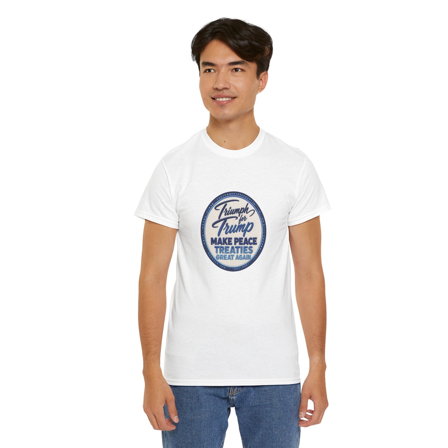 "Make Peace Treaties Great Again" Embroidery Badge Pattern T-Shirt - MADE TO ORDER ✨ CUSTOMIZABLE WITHIN REASON
