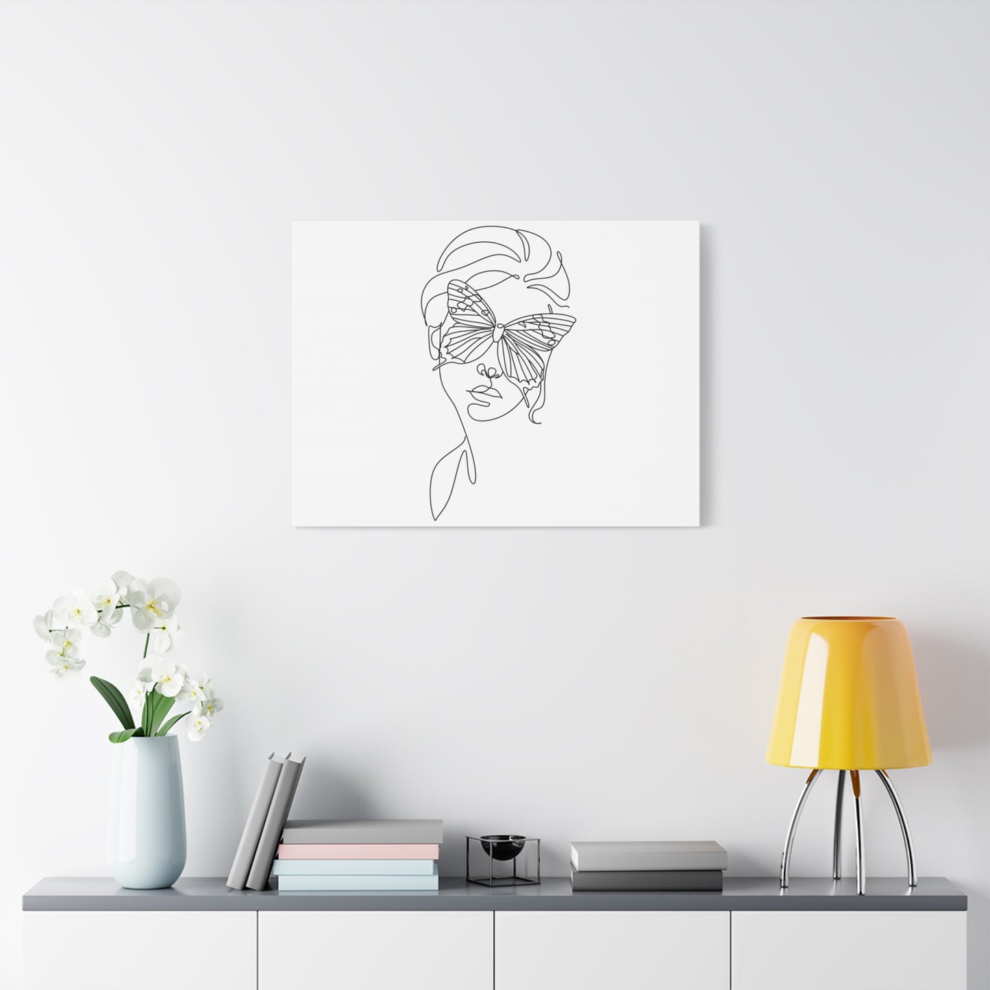 Minimalist Butterfly Canvas Art, Modern Home Decor, Gift for Nature Lovers, Wall Art for Women, Inspirational Wall Art