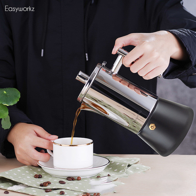 Mocha Pot Italian Household Coffee Pot Induction Cooker Coffee Making Machine-2