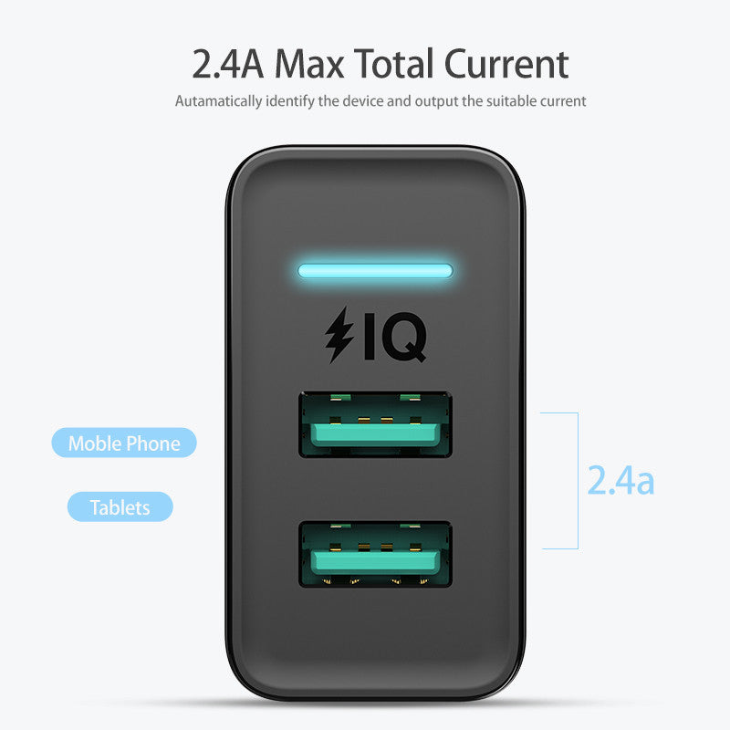 Mobile Phone Charger 2.4A Charging Head 5V2.4A Power Adapter