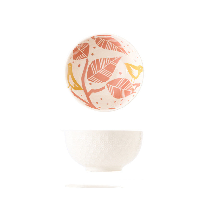Japanese Relief Hand-painted Underglaze Ceramic Tableware