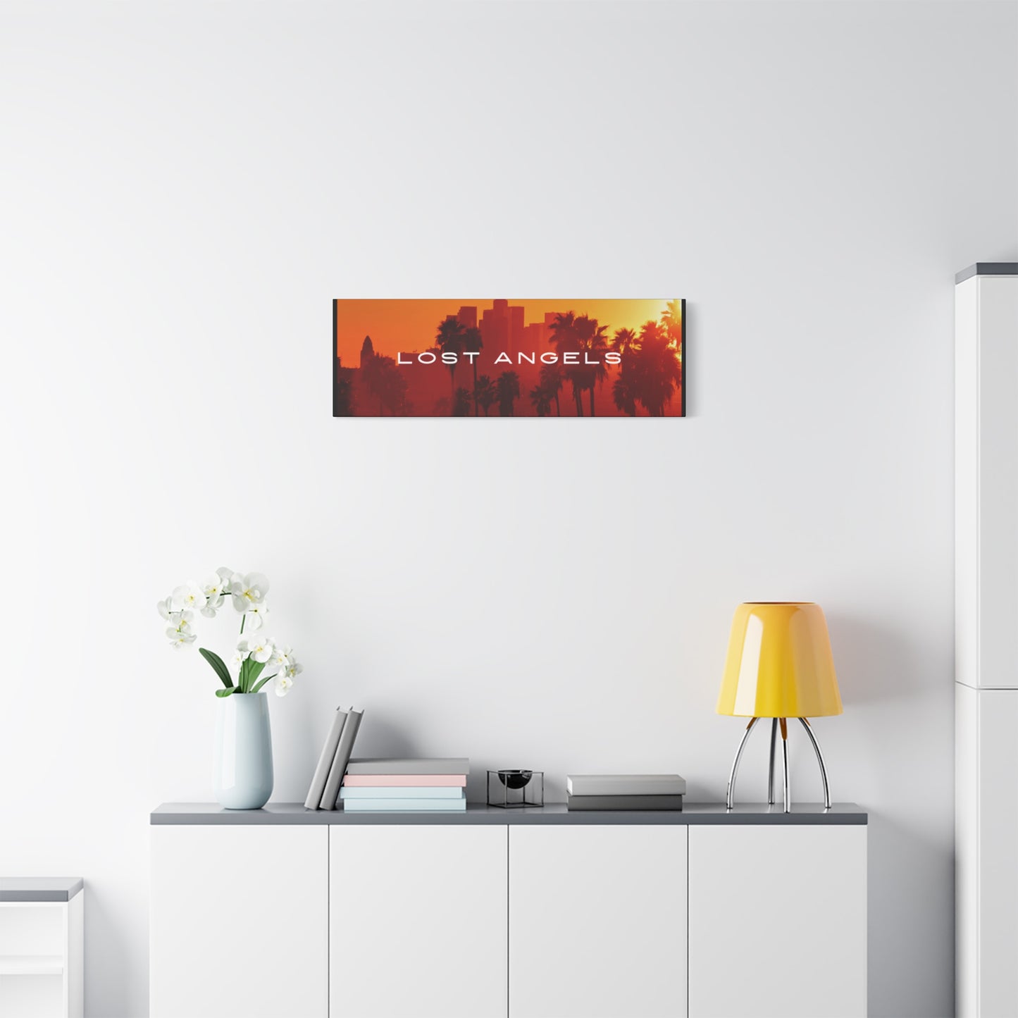 Lost Angels Wall Art Canvas | Sunset Cityscape Print, Home Decor, Gift for Art Lovers, Modern Living Room, California Vibe