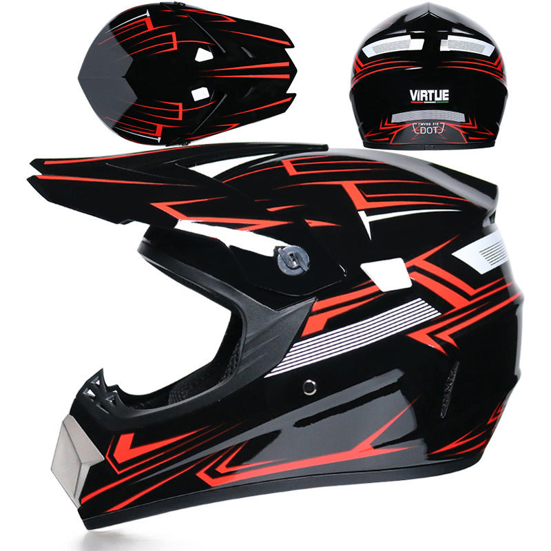 Small Off-road Helmet Racing Lightweight Mountain Full Face Helmet With Goggles