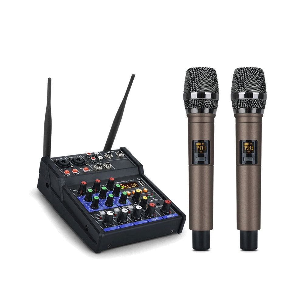 USB Bluetooth 4-channel Small Mixer With Power Amplifier