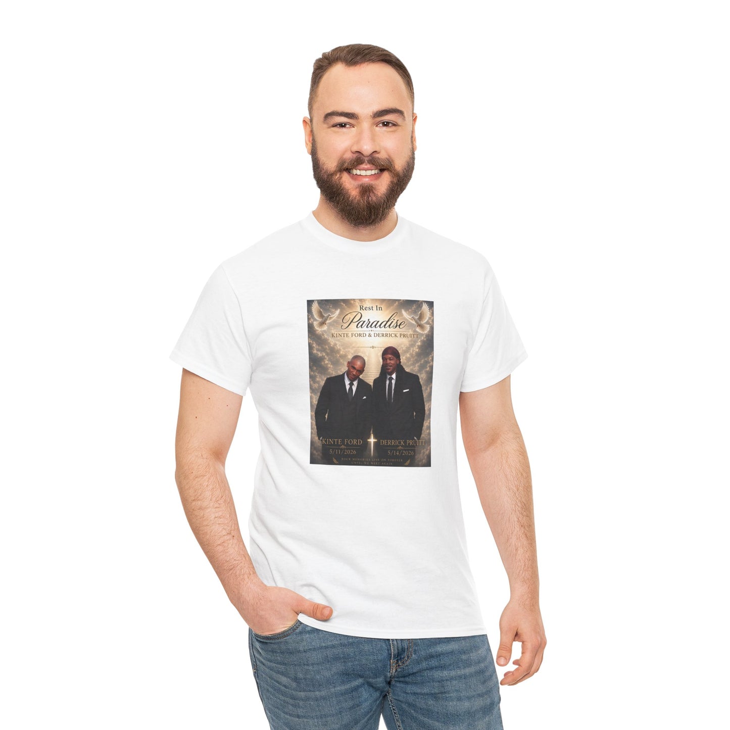 Memorial Tribute Tee — "Rest in Paradise" Funeral Remembrance Shirt