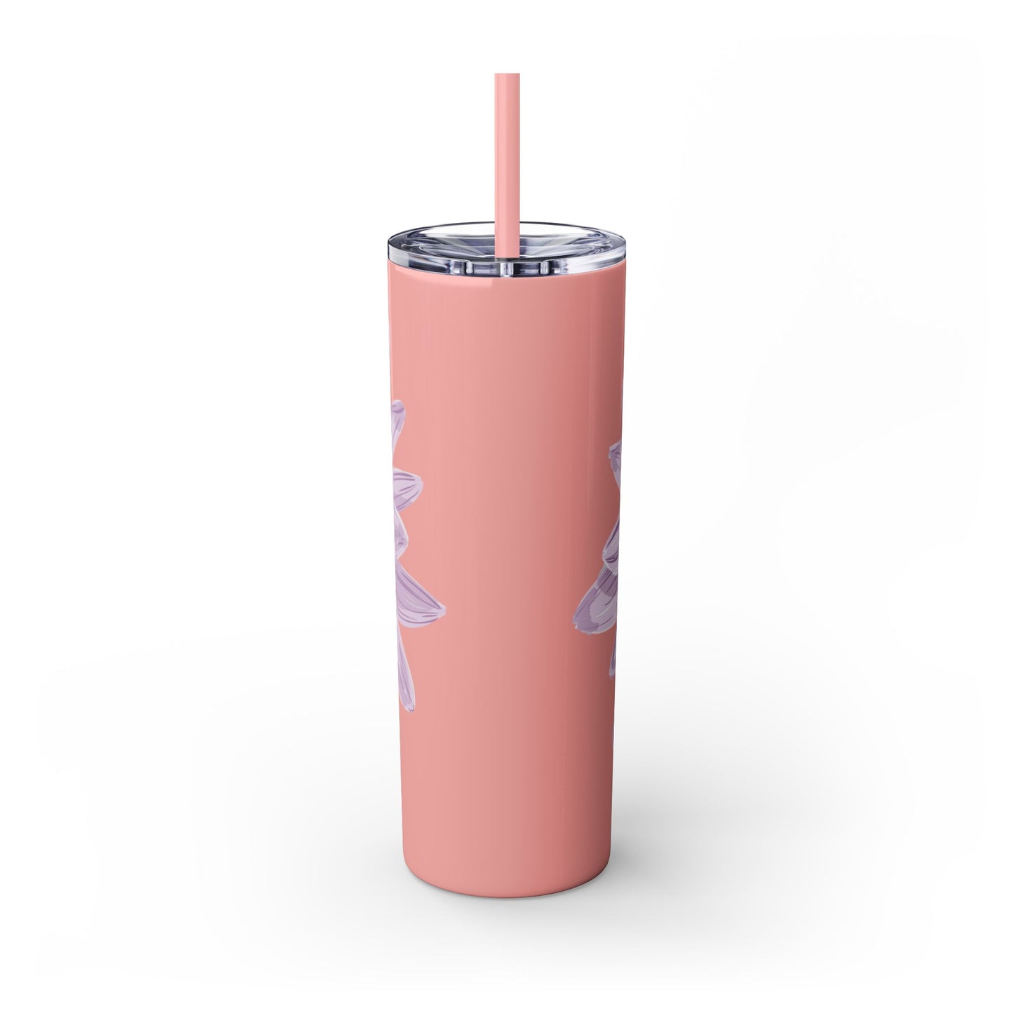 Floral Skinny Tumbler, 20oz - Stylish Drinkware for Home, Office, Gifts, Party Favors, Spring Decor