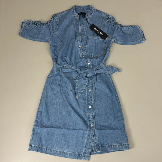 VERONICA BEARD Jeans Women's Dunn Mini Dress Sz-0 Iceberg J24067101286IC