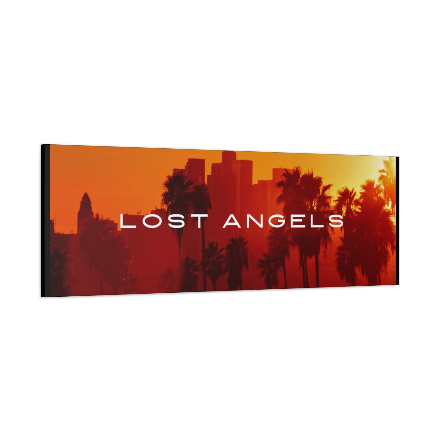 Lost Angels Wall Art Canvas | Sunset Cityscape Print, Home Decor, Gift for Art Lovers, Modern Living Room, California Vibe