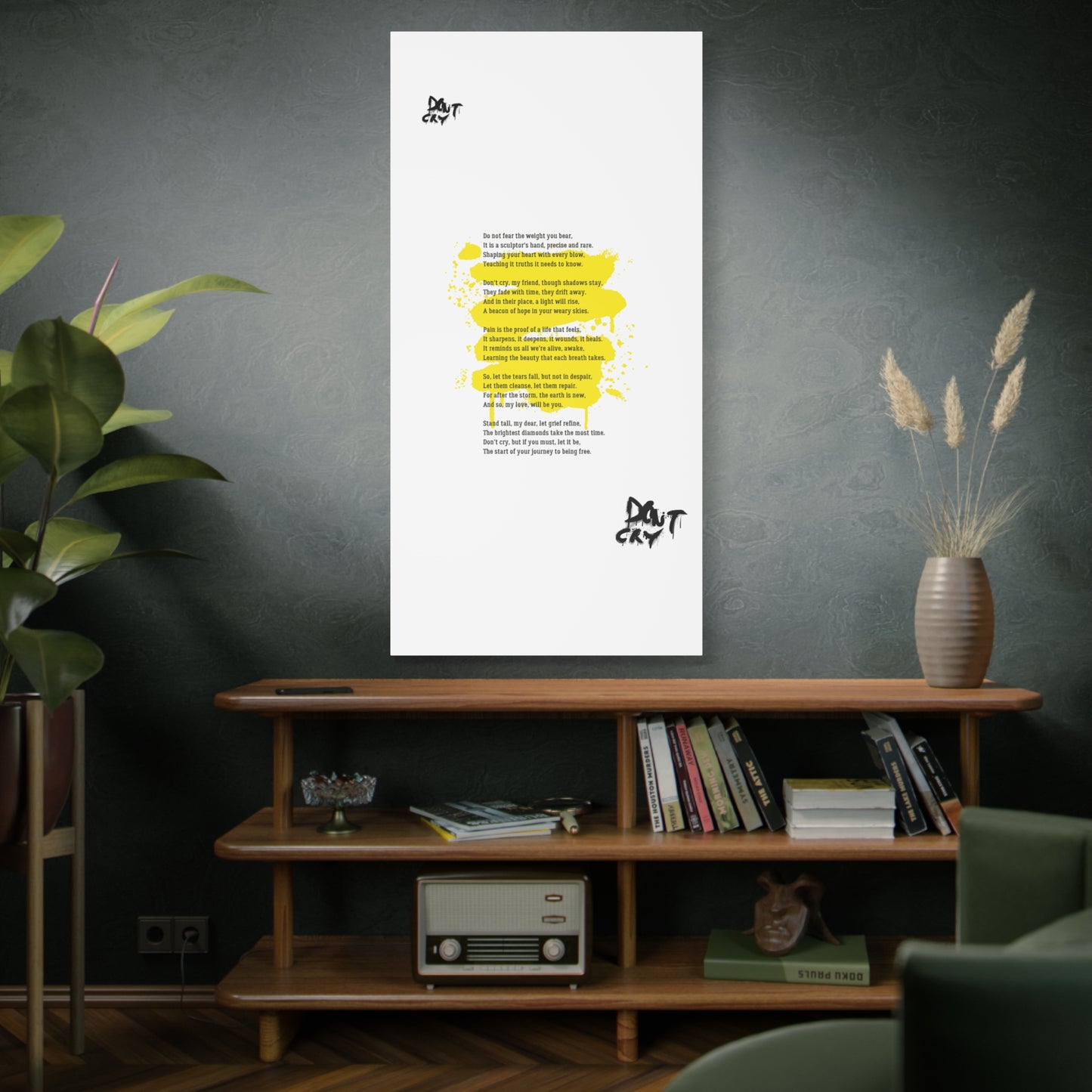 Inspirational Canvas Wall Art, Motivational Decor, Positive Quote, Home Office Wall Hanging, Unique Gift Idea, Modern Art Print