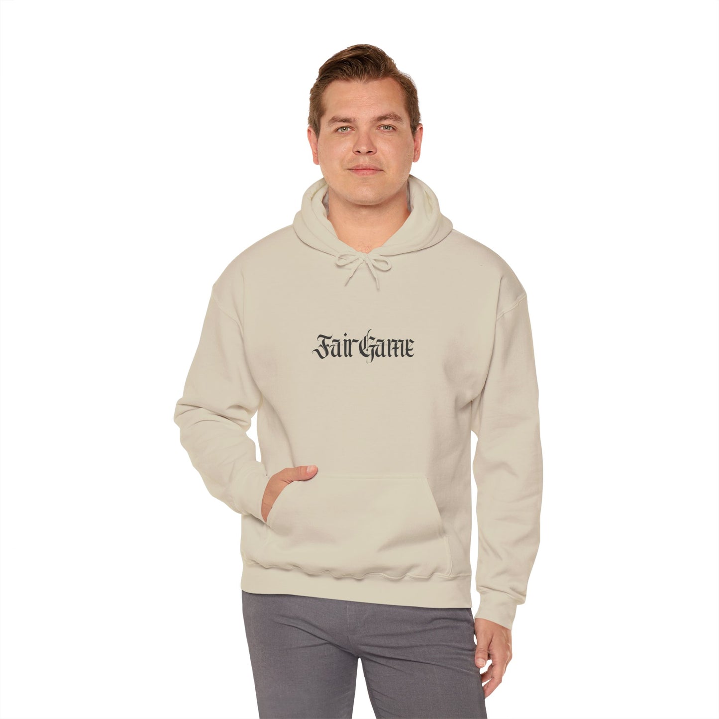 Fair Game Unisex Heavy Blend Hoodie, Cozy Sweatshirt, Casual Lounge Wear, Gift for Gamers, Comfortable Street Style