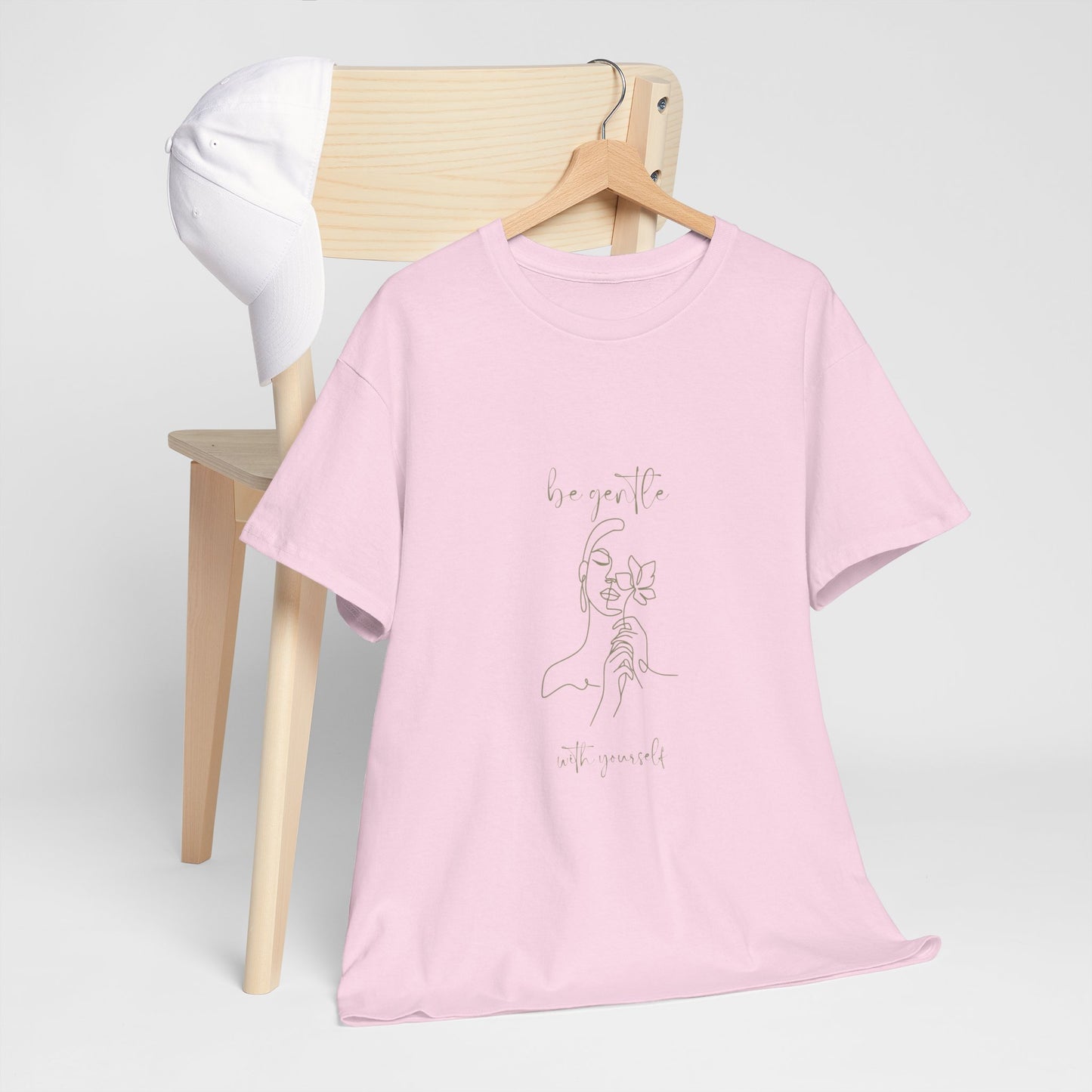 Be Gentle with Yourself - Unisex Heavy Cotton Tee, Cute Graphic Tee, 100% Cotton Ethically Grown and Harvested