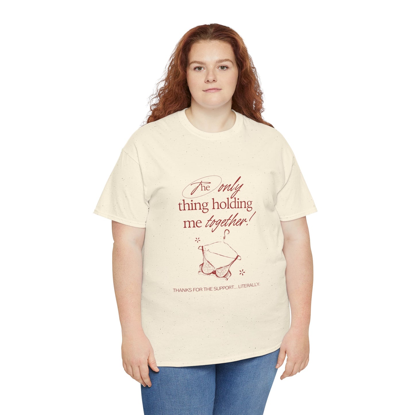 "Holding It Together" Unisex Heavy Cotton Tee: Funny Gift for Friends, Family, Self-Care, Casual Wear, Humor Shirts, Gift for Her