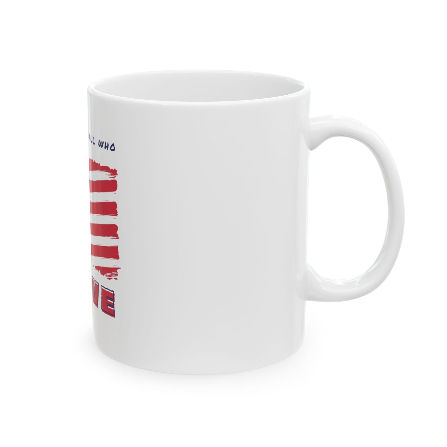Patriotic Thank You Ceramic Mug | Veteran Appreciation | American Flag Coffee Cup | Military Service Gift | 11oz & 15oz