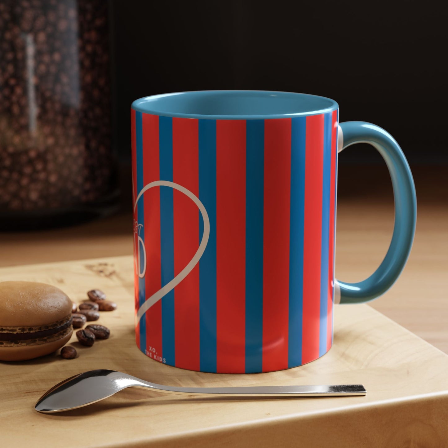 Best Dad Striped Accent Coffee Mug — Father's Day Gift