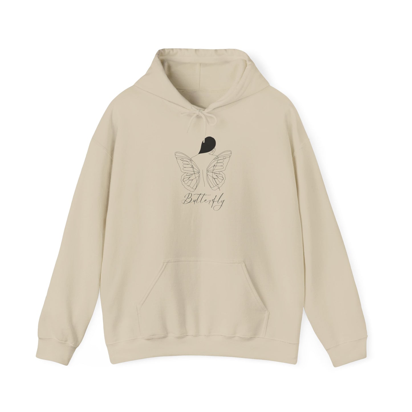 Butterfly Love Unisex Hoodie, Cozy Sweatshirt for Everyday Comfort, Gift for Nature Lovers, Butterfly Apparel for Spring