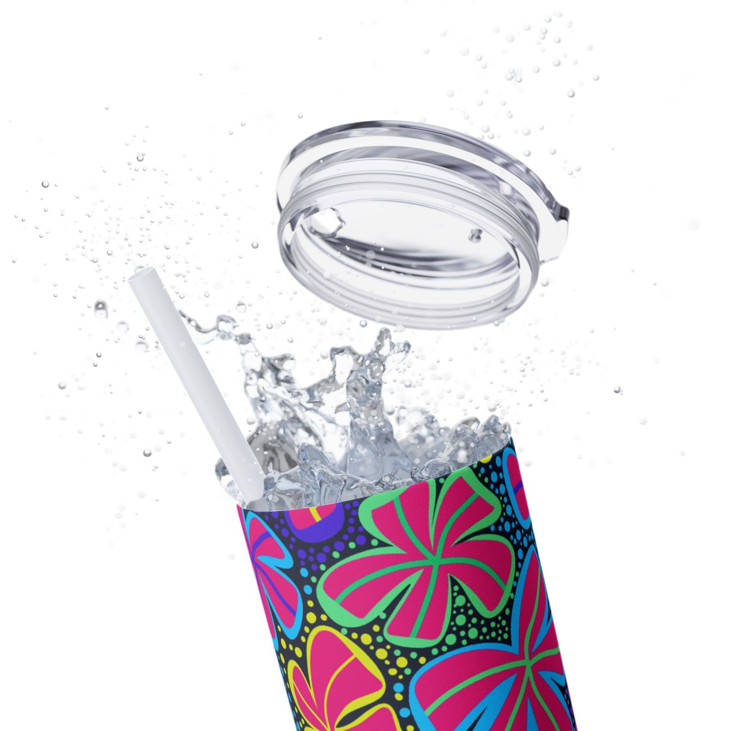 Vibrant Floral Skinny Tumbler, 20oz | Reusable Drink Cup for Home, Office, Road Trips | Fun Gift for Spring, Summer, Birthdays, Garden [...]