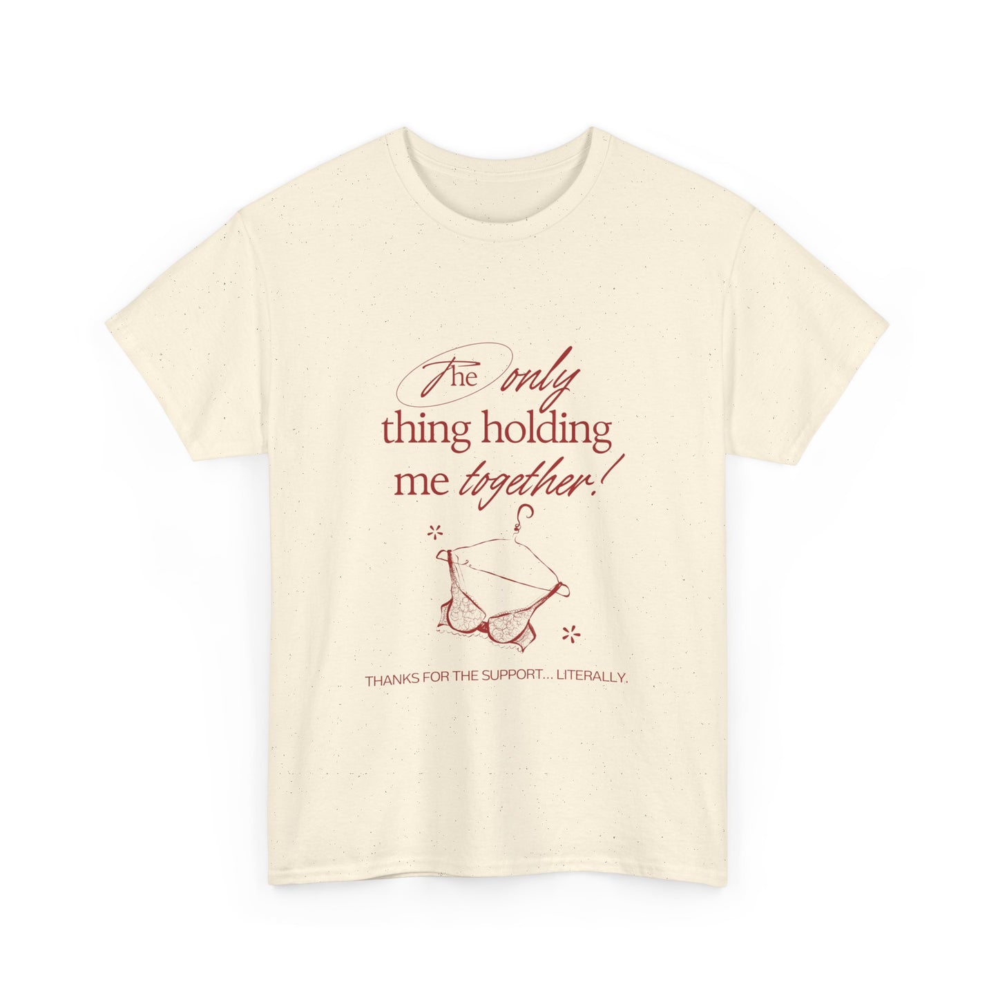 "Holding It Together" Unisex Heavy Cotton Tee: Funny Gift for Friends, Family, Self-Care, Casual Wear, Humor Shirts, Gift for Her