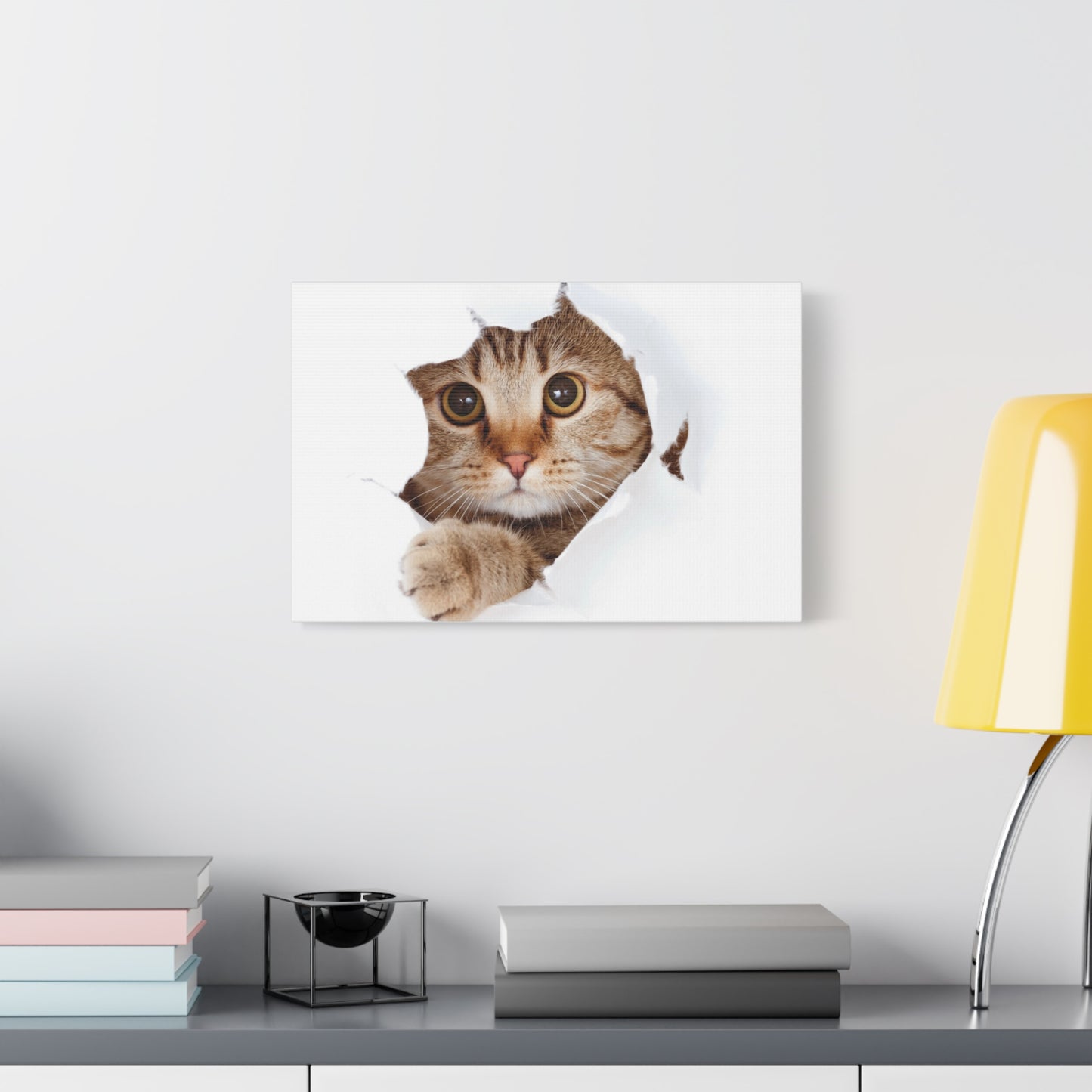 Whimsical Cat Canvas Art, Playful Decor for Cat Lovers, Home Wall Art, Pet-Themed Gift, Cute Cat Wall Art, Cat Lover's Decoration