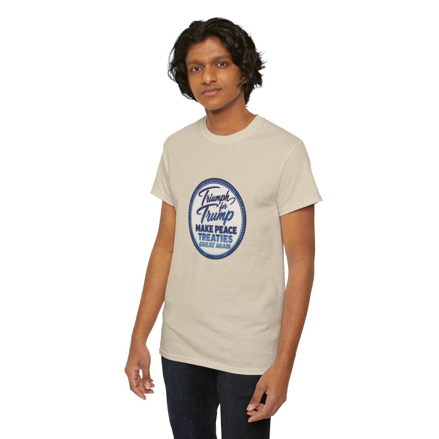 "Make Peace Treaties Great Again" Embroidery Badge Pattern T-Shirt - MADE TO ORDER ✨ CUSTOMIZABLE WITHIN REASON