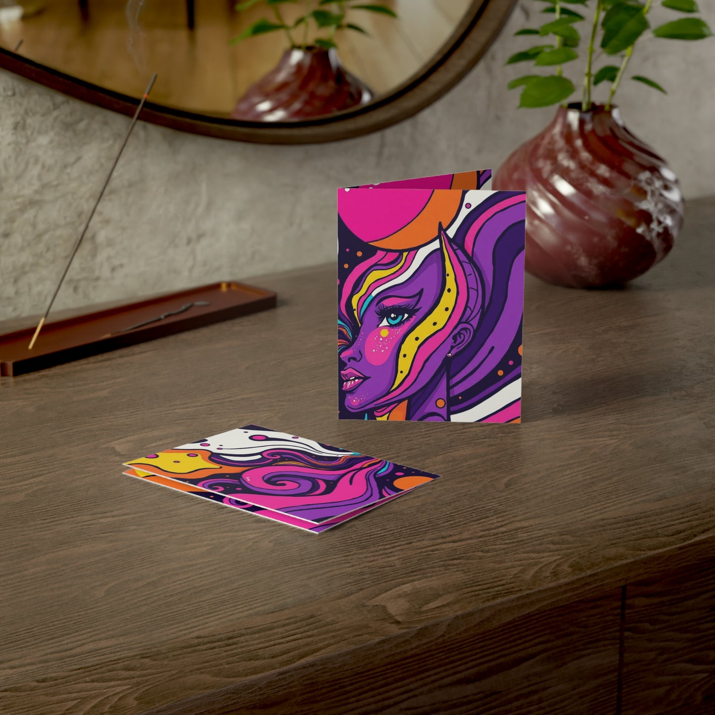Vibrant Art Greeting Cards - Colorful Abstract Designs for Any Occasion, Art Cards, Fun Stationery, Unique Gift, Invite, Note Cards