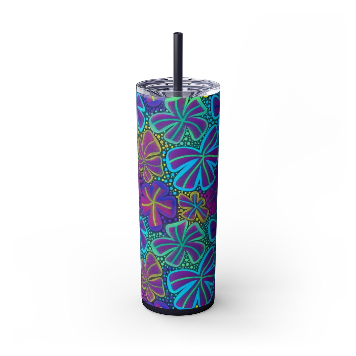 Pastel Butterfly Tumbler, 20oz Drinkware, Spring Decor, Cute Gift for Her, Eco-Friendly Cup, Floral Water Bottle