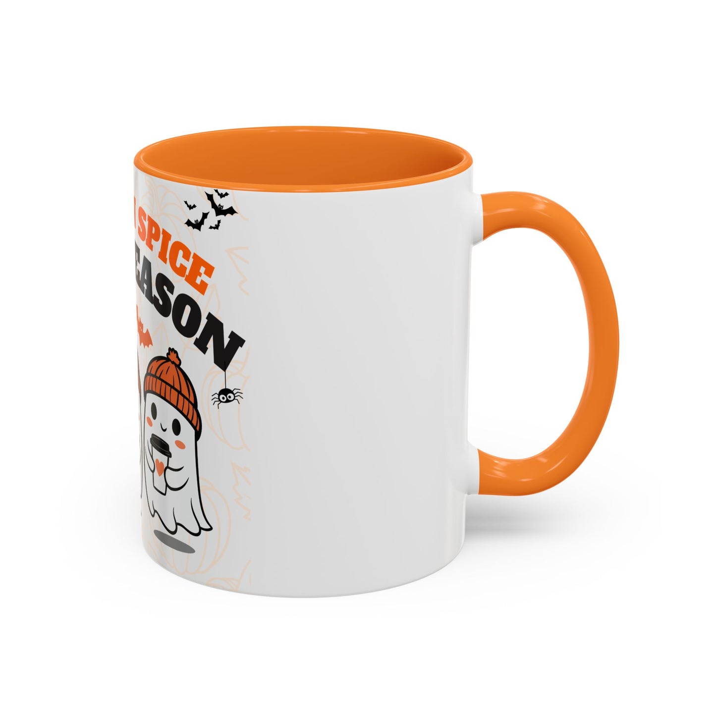 Colorful Pumpkin Spice Ghost Mugs | Cute Fall Coffee Cups, Halloween Gift, Seasonal Drinkware, Cozy Vibe, Latte Lovers