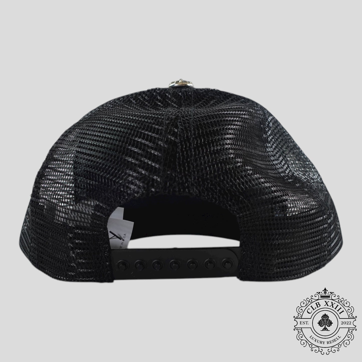 Chrome Hearts Hollywood CH Patch Trucker Hat in Black