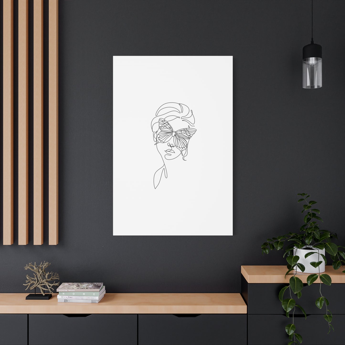 Minimalist Butterfly Canvas Art, Modern Home Decor, Gift for Nature Lovers, Wall Art for Women, Inspirational Wall Art