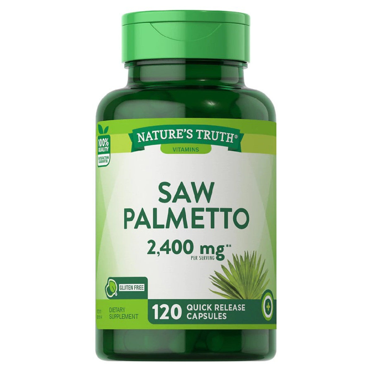 Nature's Trut 2400 Mg,Saw Pametto  120 Quick Release Capsules