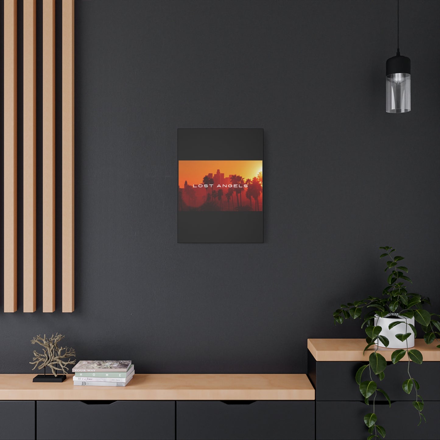 Lost Angels Wall Art Canvas | Sunset Cityscape Print, Home Decor, Gift for Art Lovers, Modern Living Room, California Vibe