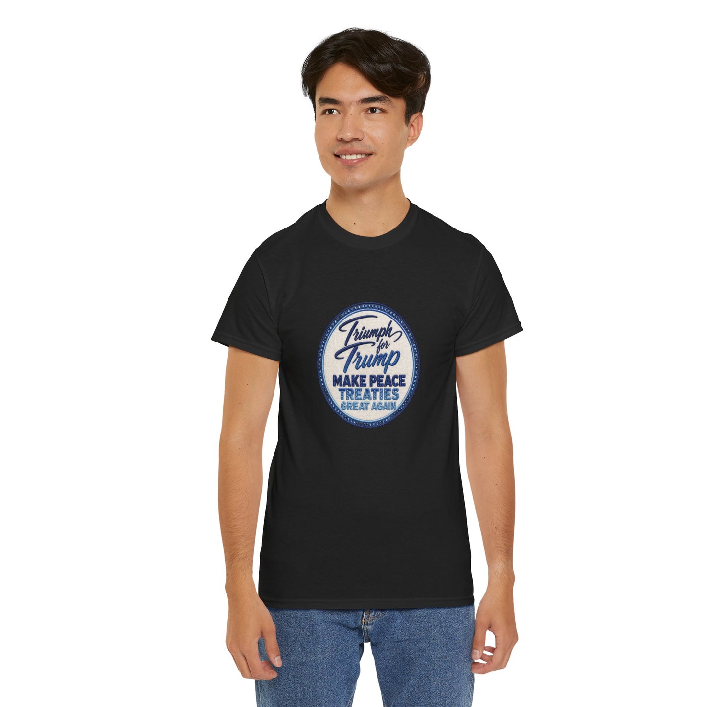"Make Peace Treaties Great Again" Embroidery Badge Pattern T-Shirt - MADE TO ORDER ✨ CUSTOMIZABLE WITHIN REASON