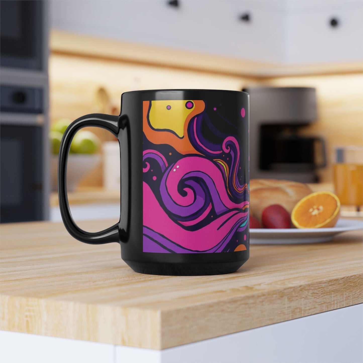 Cosmic Woman of the Night Bold Artistic Black Mug with Colorful Woman Illustration, Gift for Coffee Lovers, Perfect for Birthdays or Celebrations, Unique [...]