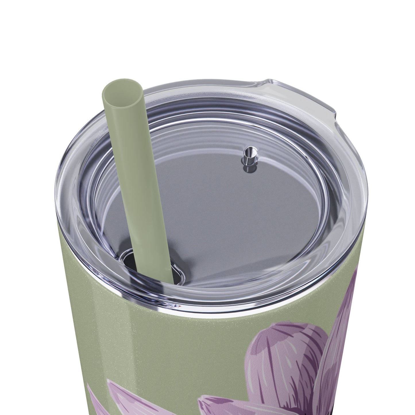 Floral Skinny Tumbler, 20oz - Stylish Drinkware for Home, Office, Gifts, Party Favors, Spring Decor