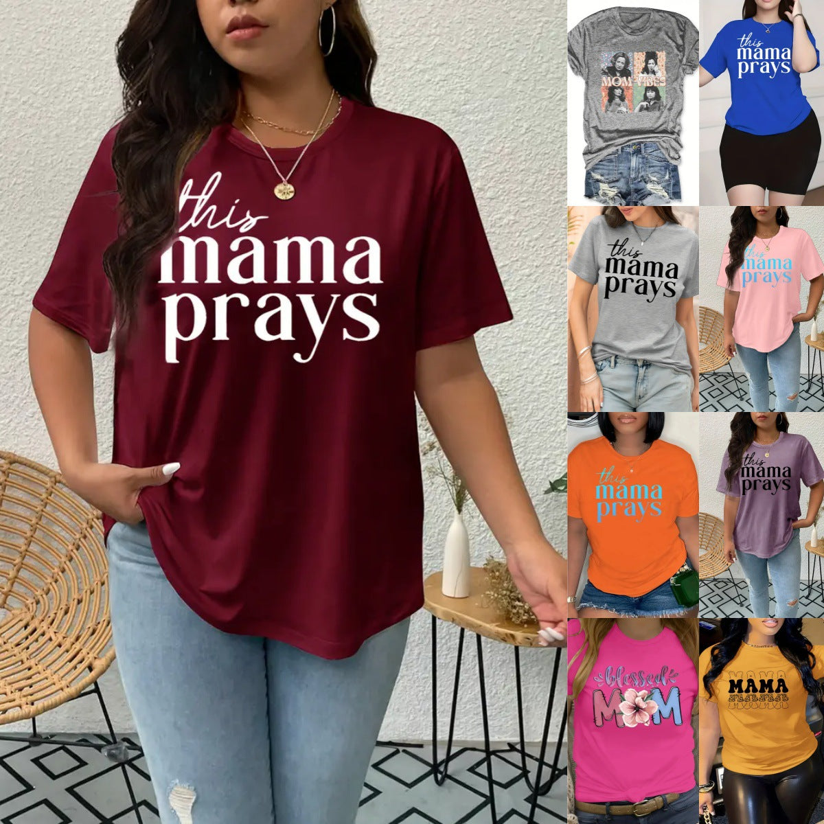 Women's Short Sleeve Round Neck T-Shirt  Style Gift