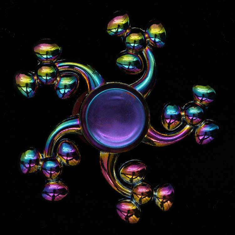 Electroplating colorful fingertip spinning top