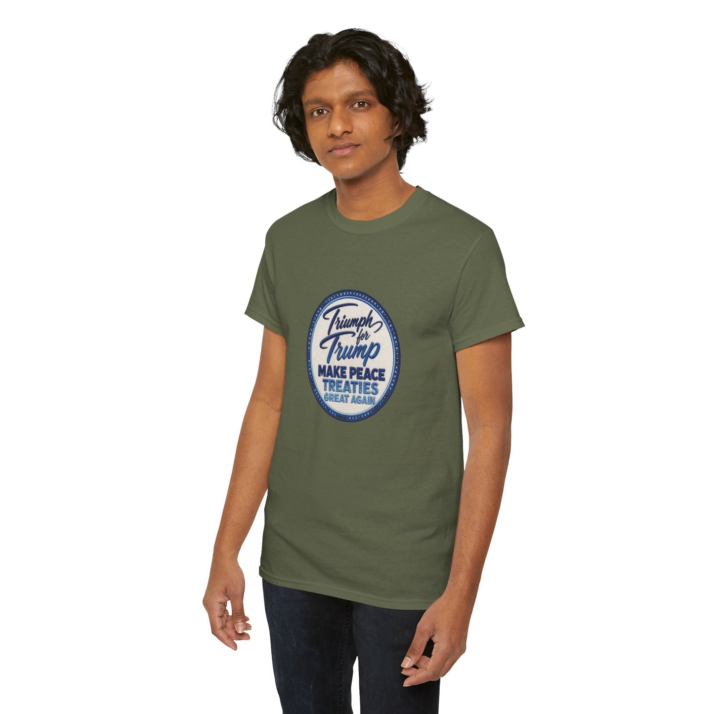 "Make Peace Treaties Great Again" Embroidery Badge Pattern T-Shirt - MADE TO ORDER ✨ CUSTOMIZABLE WITHIN REASON
