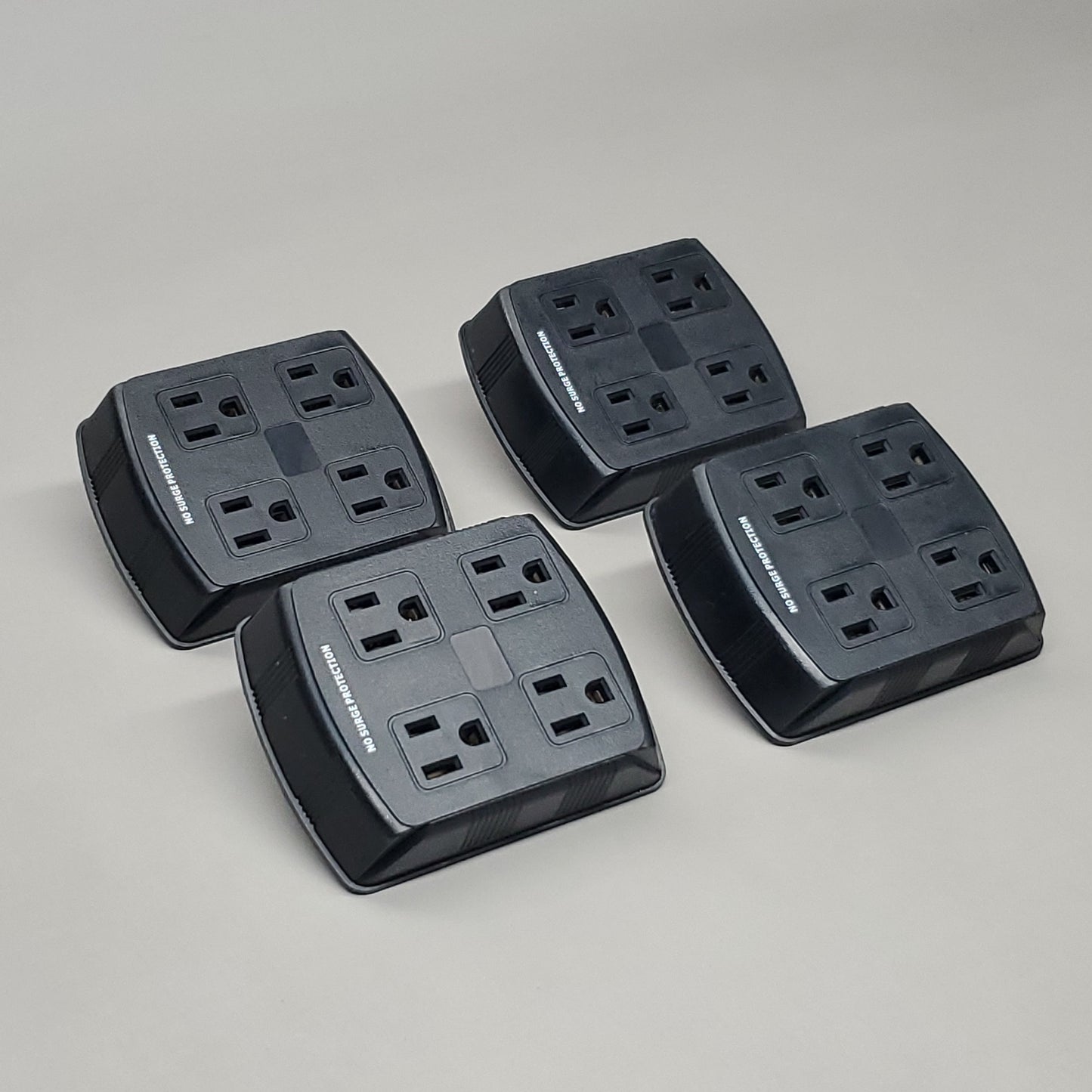 ALL SYSTEM BROADBAND 4 PCS Power Block 4 Outlet Wall Extenders Black PB1025016 (New)