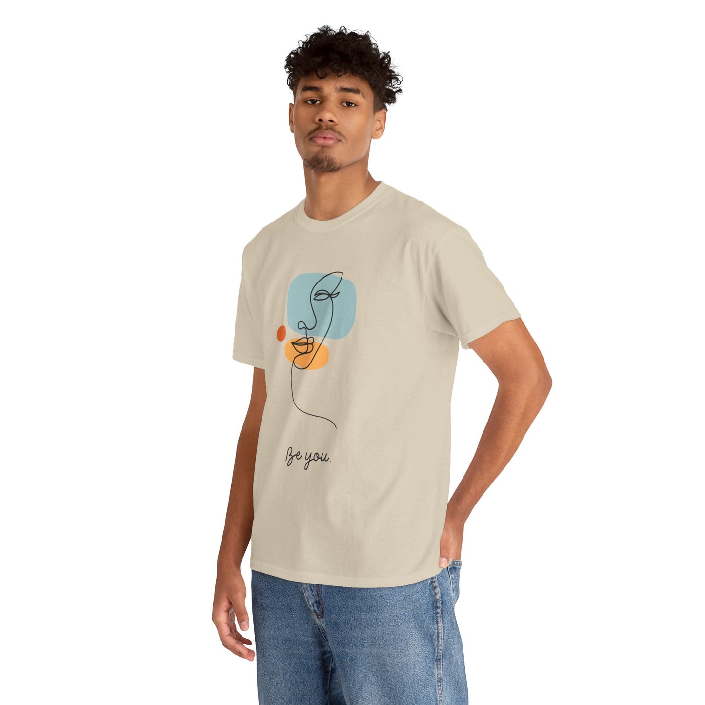 Minimalist Be You Tee, Unisex Cotton T-Shirt, Inspirational Graphic Tee, Gift for Friends, Casual Everyday Wear, Self-Love Apparel