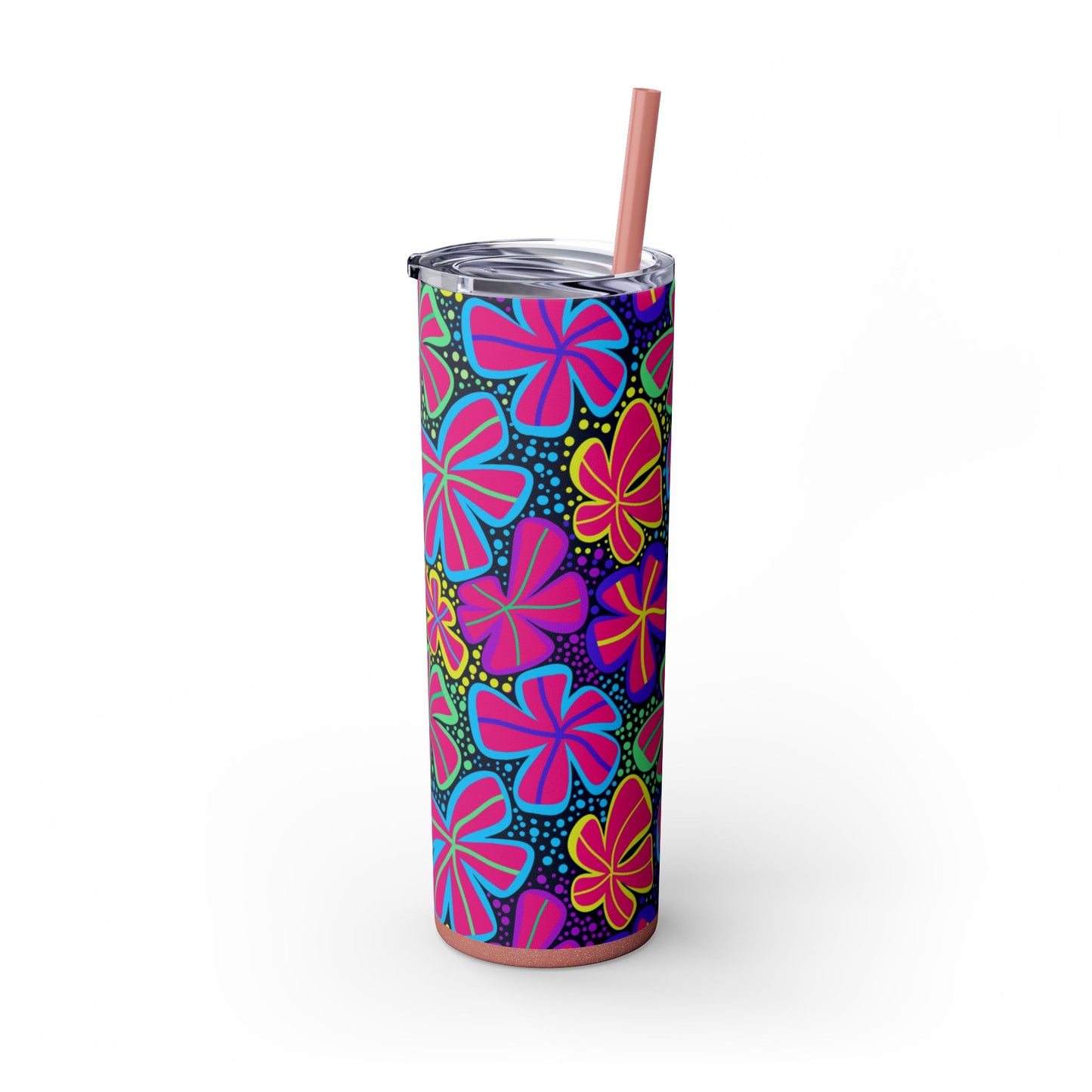 Vibrant Floral Skinny Tumbler, 20oz | Reusable Drink Cup for Home, Office, Road Trips | Fun Gift for Spring, Summer, Birthdays, Garden [...]