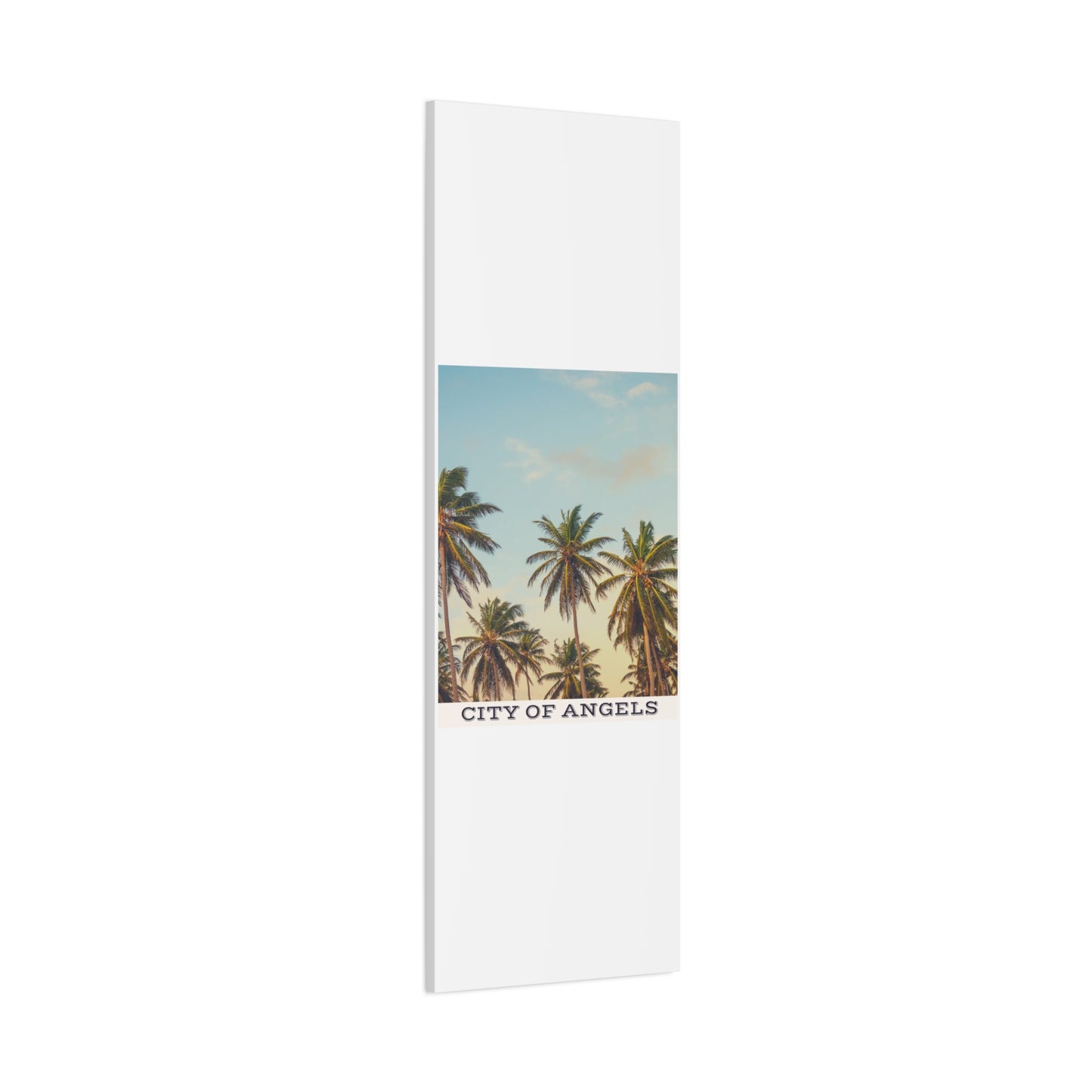 Tropical Palm Tree Canvas Print, City of Angeles Tropical Wall Art, Los Angeles Beach Decor, California Nature Photography, Home Decoration, Gift for Beach Lovers