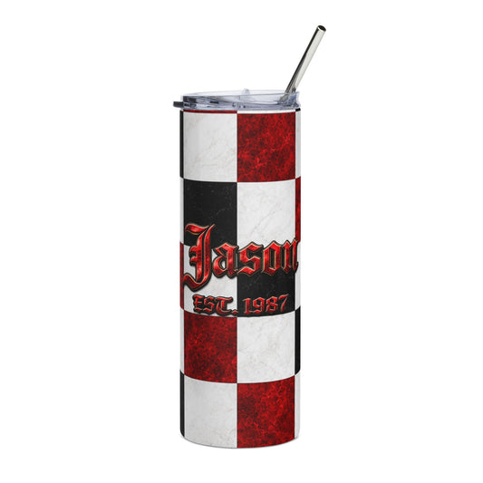 Red Glitter Chess Queen Checkmate Tumbler | Stainless Steel 20oz