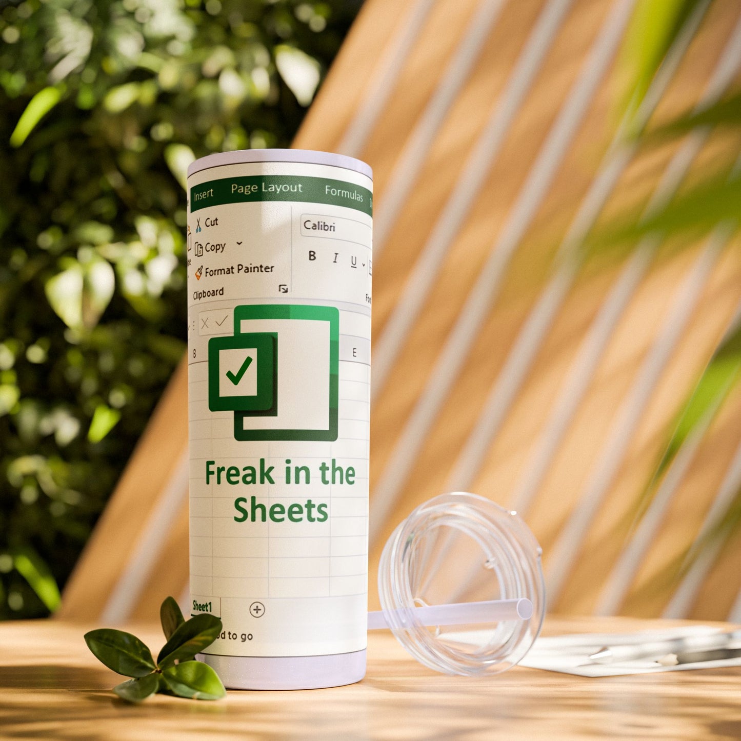 Freak in the Sheets Spreadsheet Themed Tumbler, 20oz Gift for Students, Accountants, Office Humor, Funny Drinkware