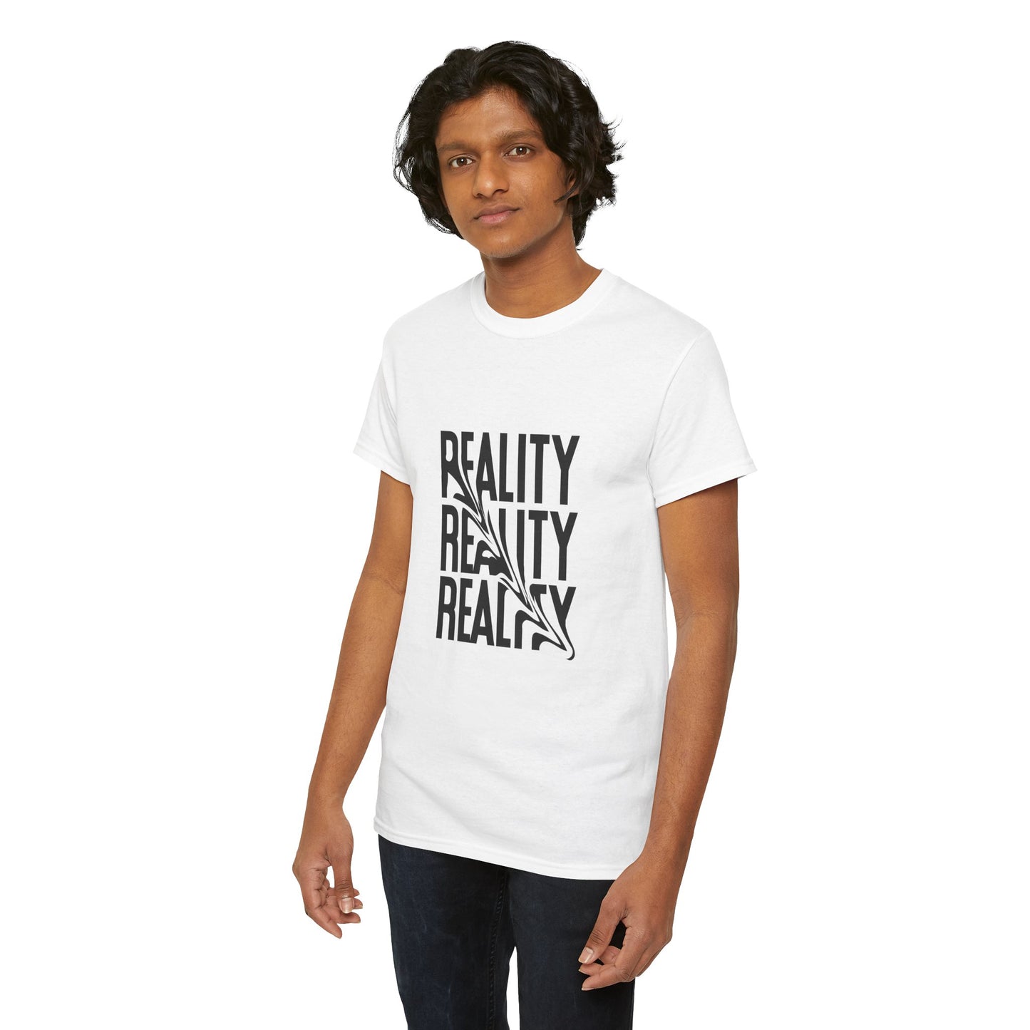 Reality Unisex Heavy Cotton Tee - Trendy Graphic Shirt, Casual Wear, Gift for Friends, Everyday Style, Unique Statement Top