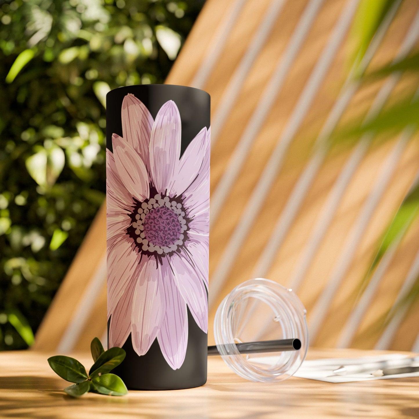 Floral Skinny Tumbler, 20oz - Stylish Drinkware for Home, Office, Gifts, Party Favors, Spring Decor